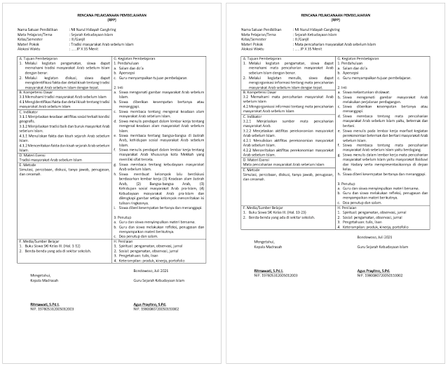 Download RPP 1 Lembar SKI Kelas 3 SD/MI Semester 1