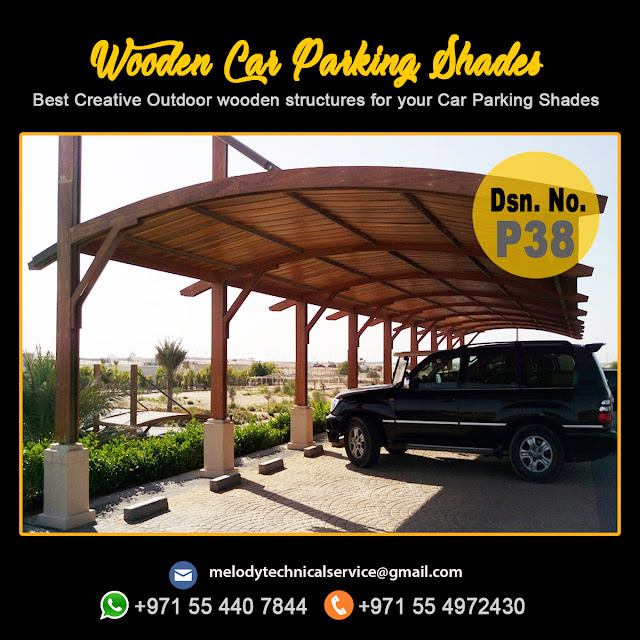 Carparking shade suppliers in Sharjah | Wooden carparking in UAE