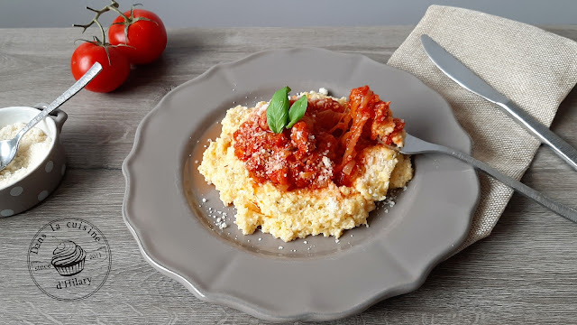 Polenta crémeuse al ragu (aux merguez) - Dans la cuisine d'Hilary