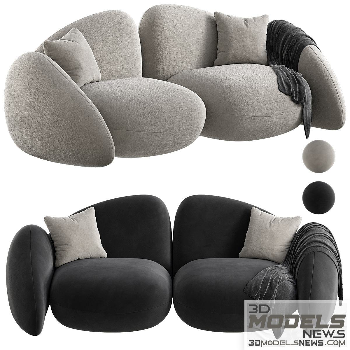 Sofa model lithos 2 seats