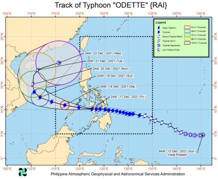 'Bagyong Odette' PAGASA weather update