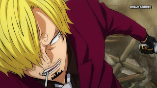 ワンピースアニメ 1000話 ワノ国編 | ONE PIECE サンジ Sanji ステルスブラック STELTH BLACK