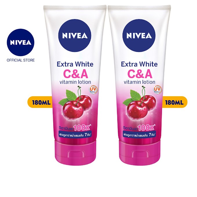 Mall Shop [ nivea.officialstore ] Bộ đôi Sữa dưỡng thể dưỡng trắng Nivea Extra White C&A Vitamin Lotion 180ml/chai - 80372