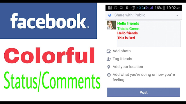 how to change text color on facebook post