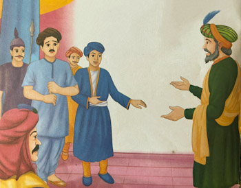 The conversation was still going on when the royal  guards brought the Zain's arrested son before the king,  Stories about Kings, dishonesty, dishonesty never wins, education, king and woodcutter story, noble king and rude minister, wise woodcutter and proud minister story, king, minister and woodcutter story .
