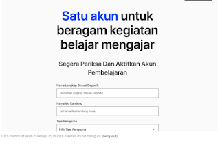 CARA MEMBUAT AKUN BELAJAR.ID BAGI GURU