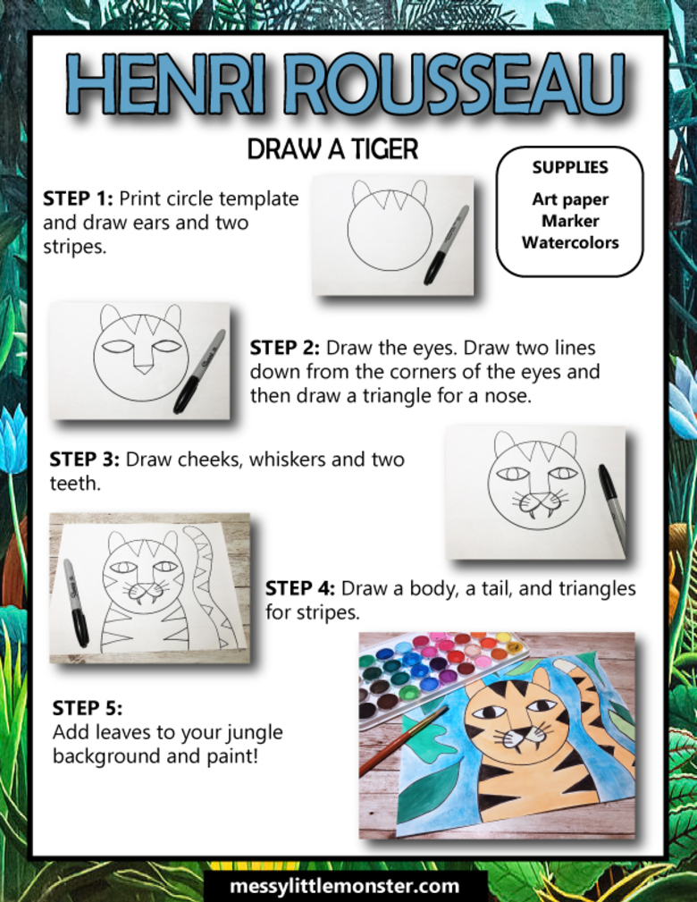 How to draw a tiger step by step