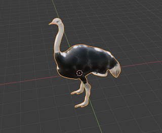 Ostrich animal free 3d models blender obj fbx low poly