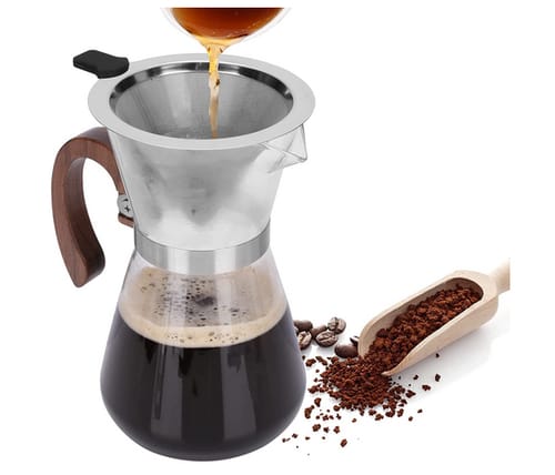 Wjiang Dripper Brewer Pour Over 600ml Coffee Maker