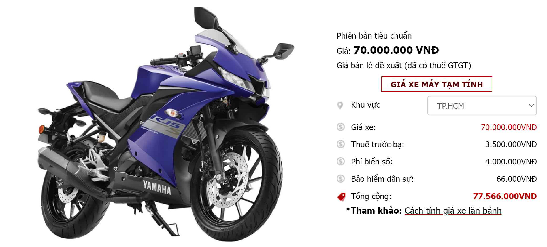 Giá Xe Máy Yamaha R15 V3 Mới Nhất Hôm Nay Tháng 1/2022