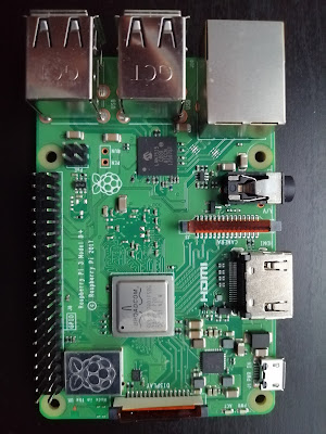 Raspberry Pi 3b. Cara principal de componentes