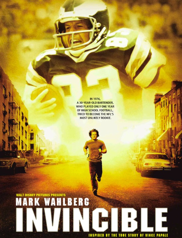 Movie about the 30 year-old bartender recruited by the Philadelphia Eagles to play in the NFL