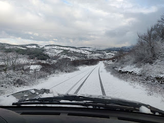 Driving down the hill