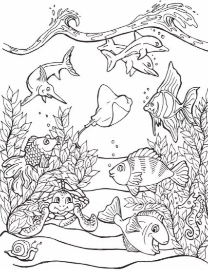 Under The Sea Coloring Pages Pdf to Print