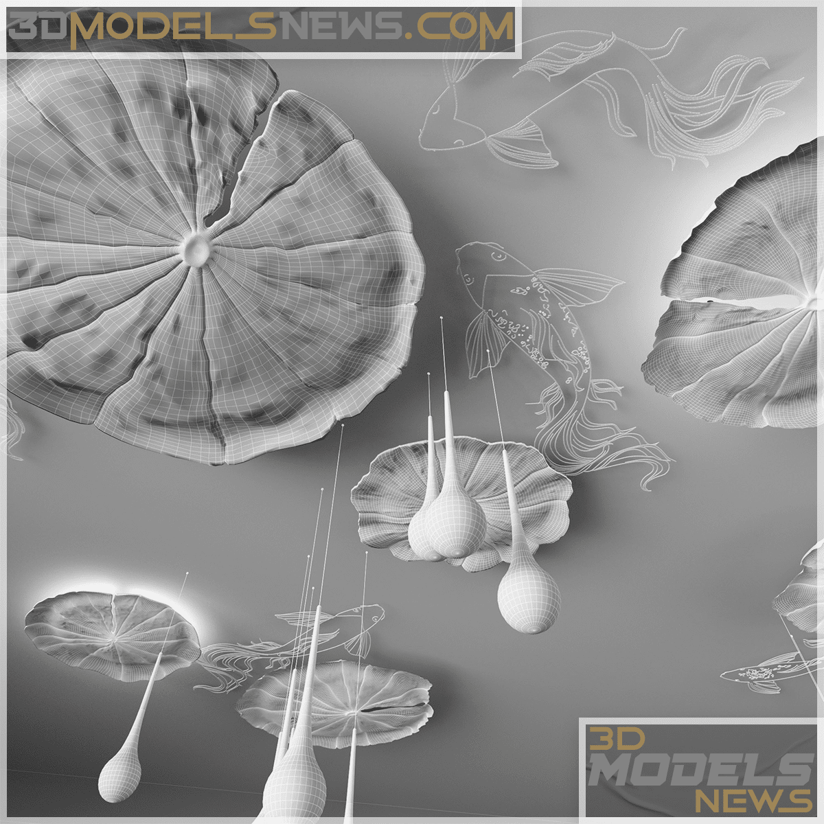 Ceiling decor Model Water Lily 2