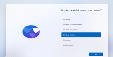 Choose your region on win 11