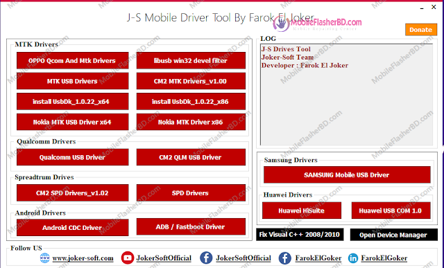 Latest JS Mobile Drivers Tool MTK  SPD  OPPO, VIVO, Samsung, Huawei, and more