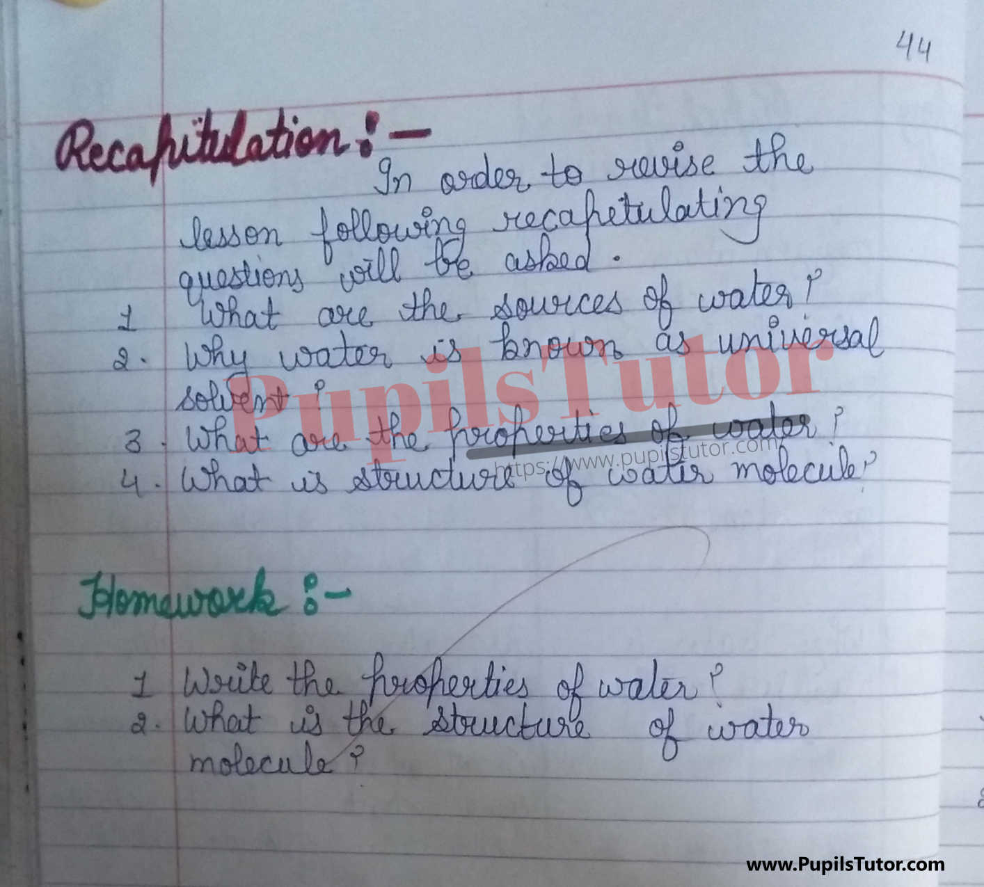 Properties And Molecular Structure Of Water Lesson Plan For B.Ed 1st Year, 2nd Year And All Semesters Students – [Page 6] – pupilstutor.com