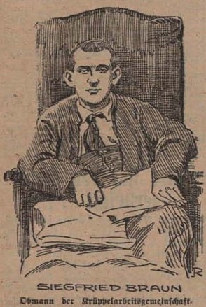 Portrait of Siegfried Braun, Chairman of the Cripple Working Group