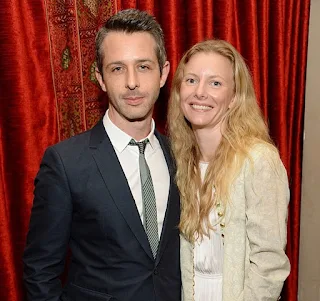 Jeremy Strong with his wife Emma Wall