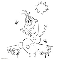 Olaf coloring page