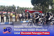 Waspada, Ratusan Pasukan Patroli Motor Jember Diterjunkan Untuk Menindak Pelanggar Prokes