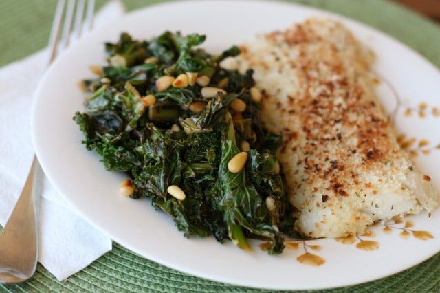 Lemony Sauteed Kale with Pine Nuts Recipe