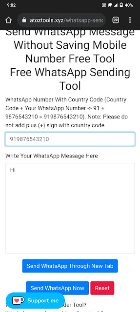 How to send WhatsApp message without saving any contact number?