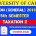 CU B.COM Fifth Semester Taxation 2 (General) 2019 Question Paper | B.COM Taxation 2 (General) 5th Semester 2019 Calcutta University Question Paper