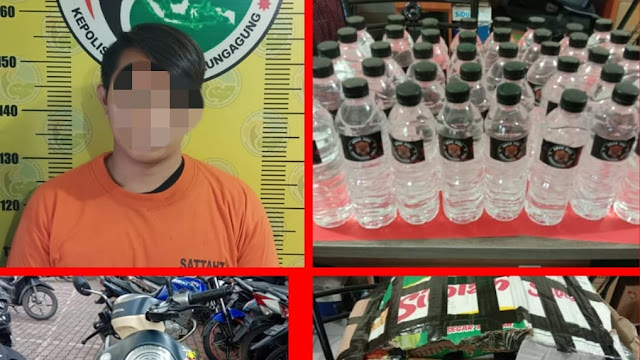 Edarkan Miras Arak Bali, ABG Asal Sanan Kulon Berhasil Ditangkap Satresnarkoba Polres Tulungagung