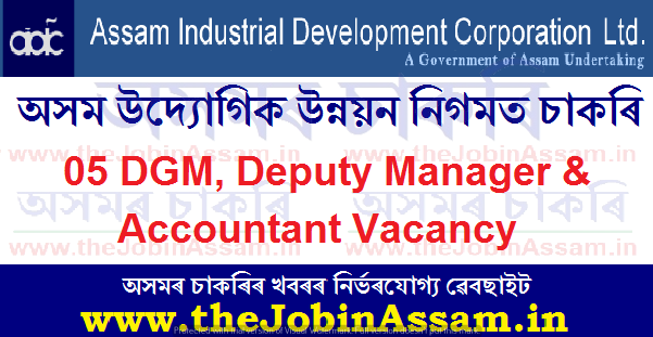 AIIDC Assam Recruitment 2021 Apply 05 DGM, Deputy Manager & Accountant Vacancy