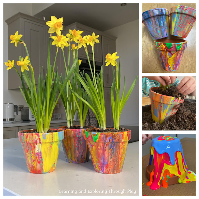 Pour Painting Flower Pots