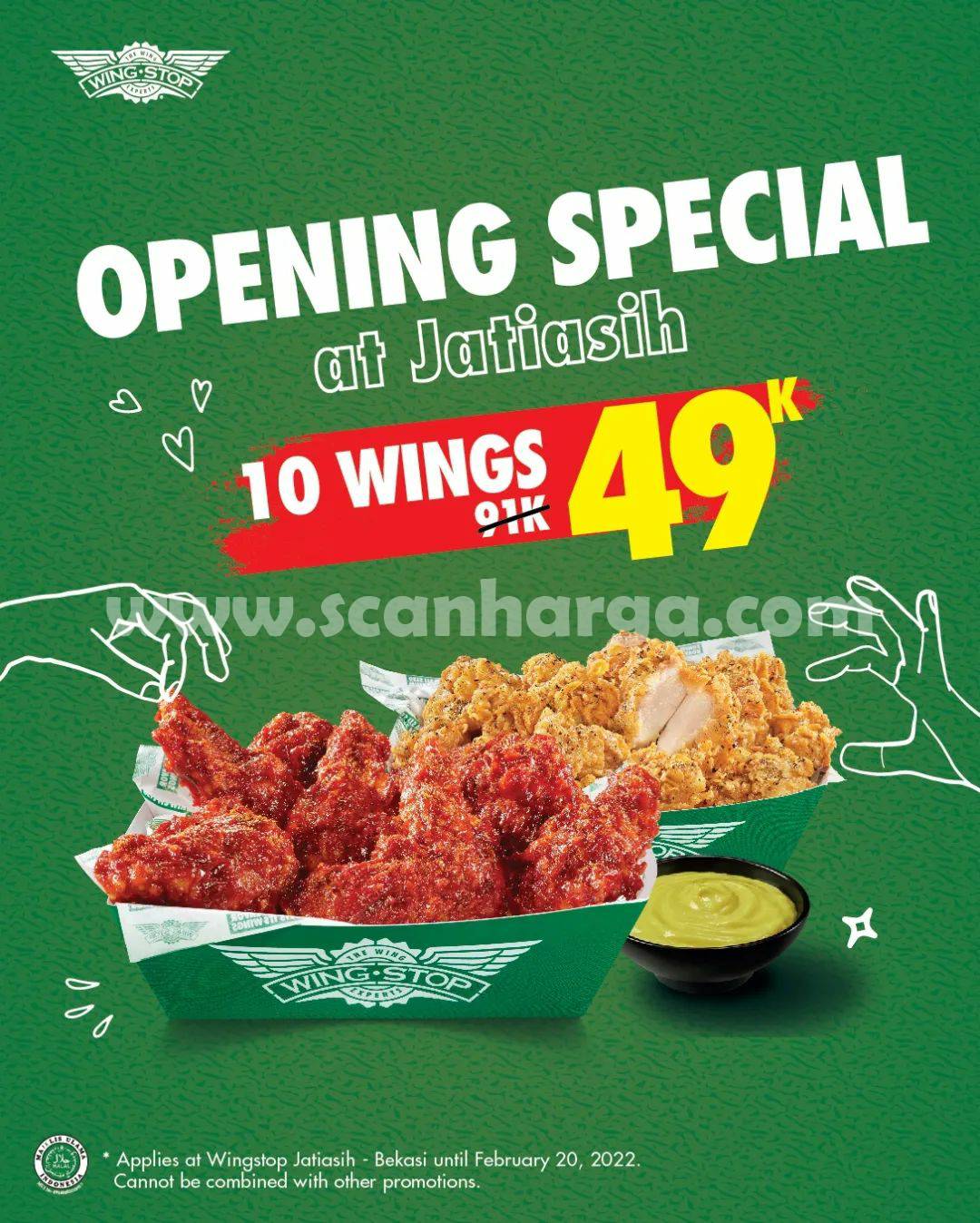 Wingstop Jatiasih Promo Grand Opening – Paket 10 Wings cuma Rp. 49.000