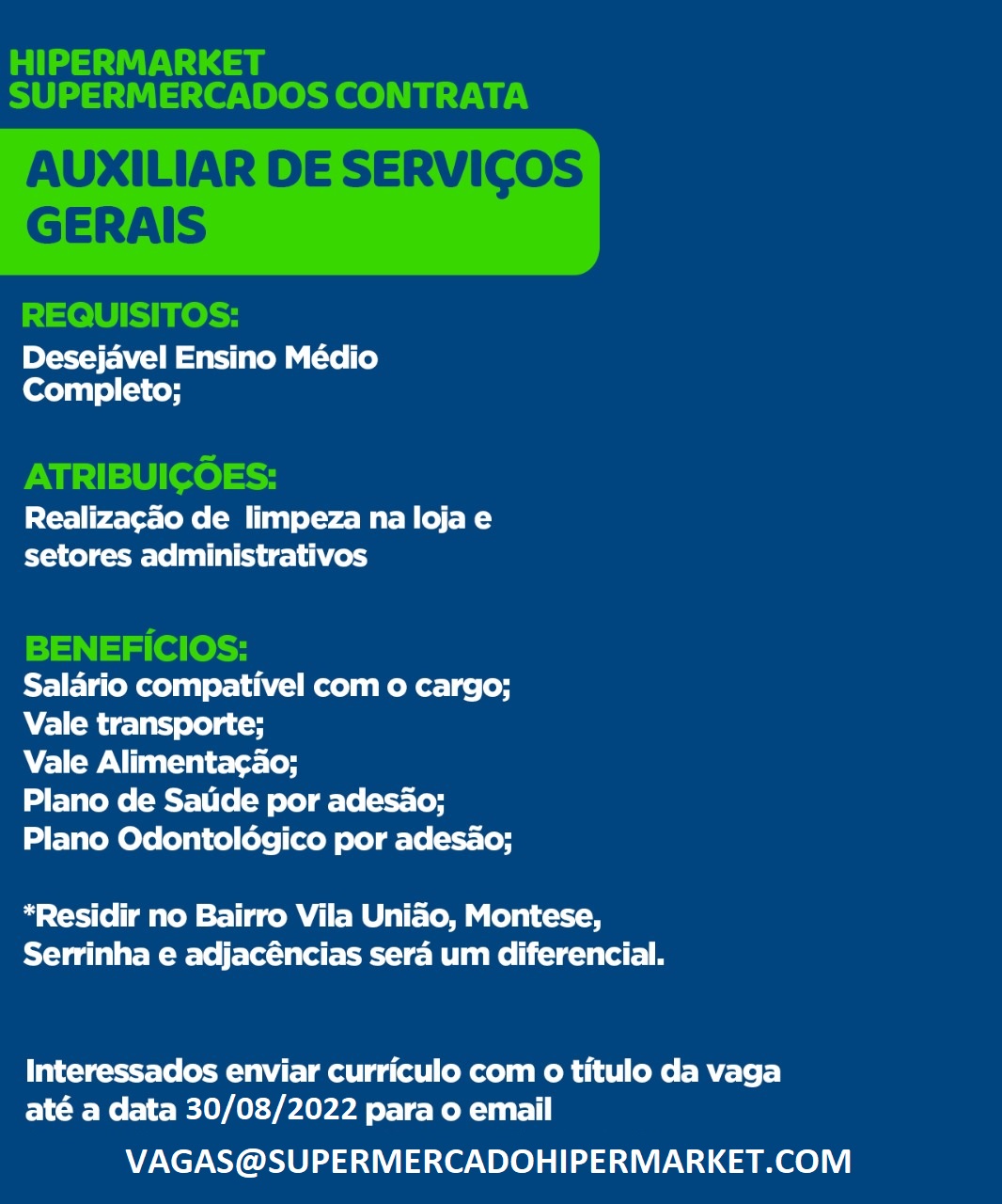 AUXILIAR DE SERVIÇOS GERAIS