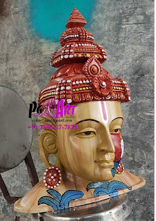 Painting Buddha face Side View