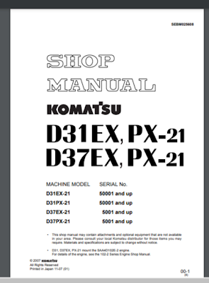 Shop Manual D31EX-21 D31PX-21 D37EX-21 D37PX-21