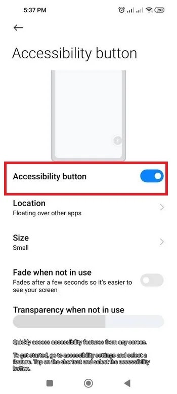 Accessibility Button