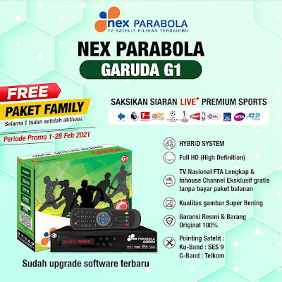 Receiver Mola Nex Parabola Dus Hijau - Garuda G1