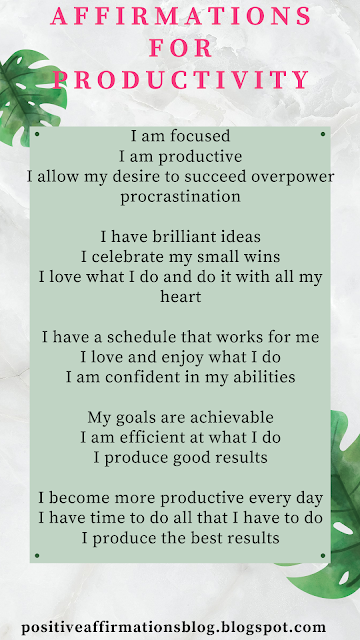 Productivity Affirmations