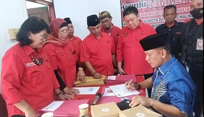 Dikawal 'Pasukan', Kolonel Haryono Ambil Berkas Pendaftaran Kepala Daerah di PDIP Salatiga