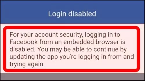 Facebook Login Disable For Your Account Security Problem Solved