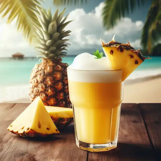 Como preparar Jugo de Piña con leche