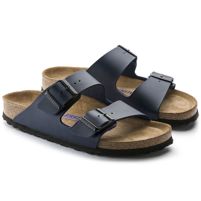 Mall Shop [ 2xuplanetsports ] Dép Quai Ngang Nam Birkenstock Arizona Birko-Flor Soft Footbed 51061 Màu Xanh Blue