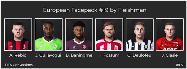 European Facepack #19 For eFootball PES 2021