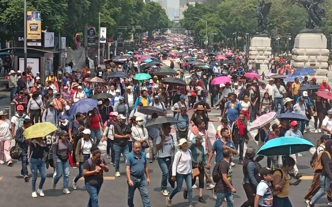CNTE provocó caos vial en la CDMX por una megamarcha