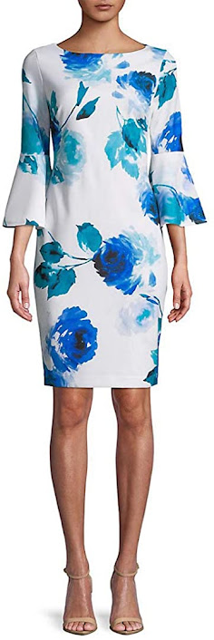 Elegant Flower Print Peplum Dresses