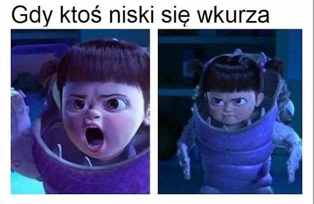 wkurzony niski człowiek mem