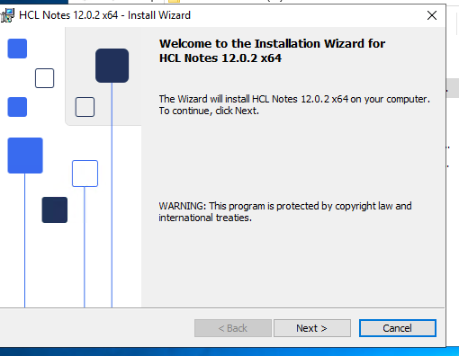 Running the HCL Notes 64-bit installer
