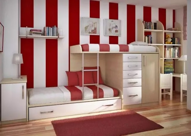 simple two colour combination for bedroom walls