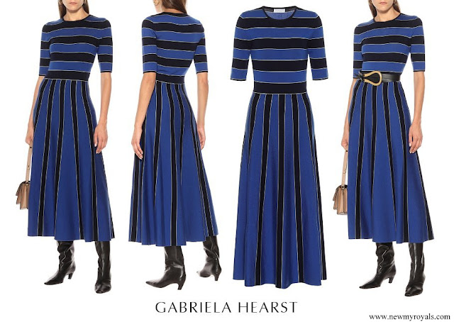 The Countess of Wessex wore GABRIELA HEARST Capote wool blend dress